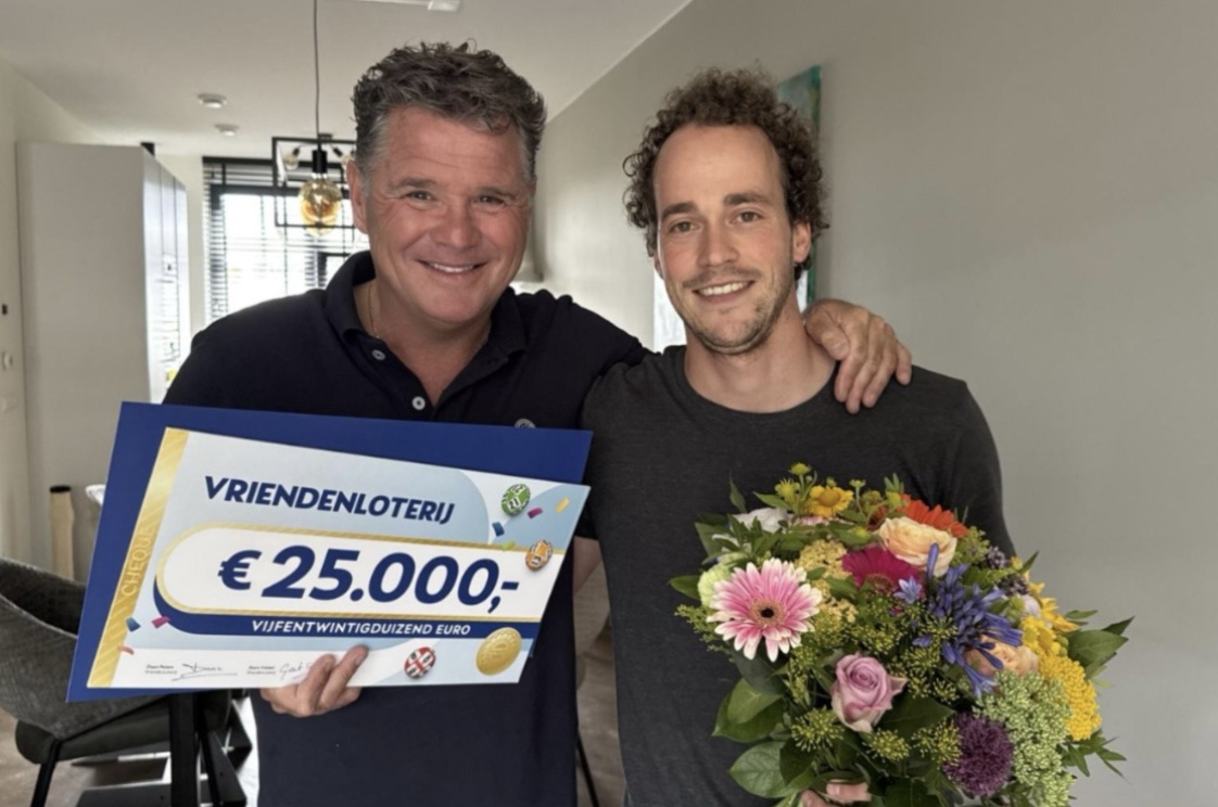 Justin uit Bergschenhoek wint 25.000 euro bij de VriendenLoterij