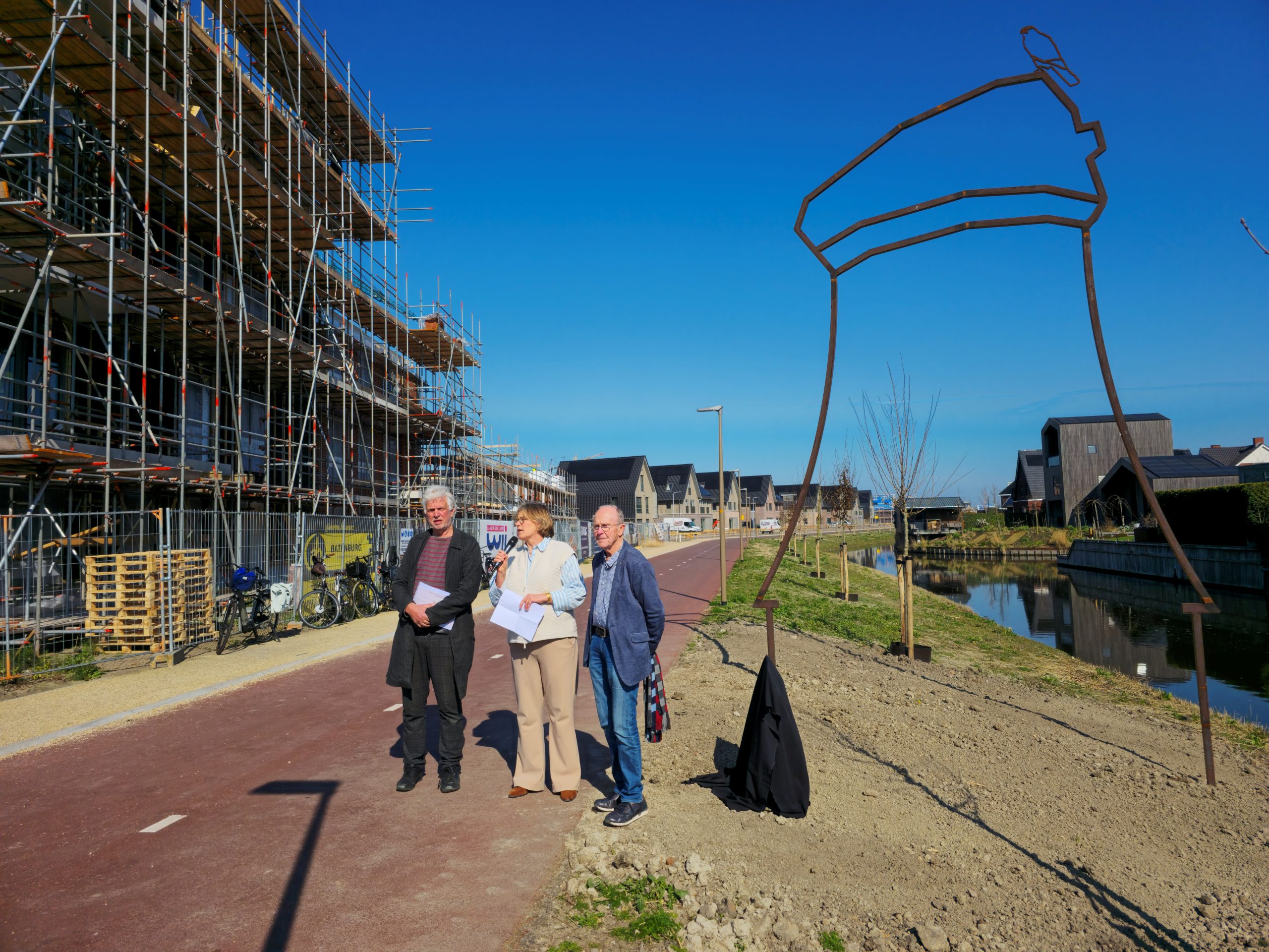 Nieuwe molenkunst markeert fietspad Wilderszijde in Bergschenhoek